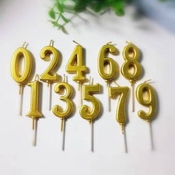 เทียนตัวเลขสีทอง