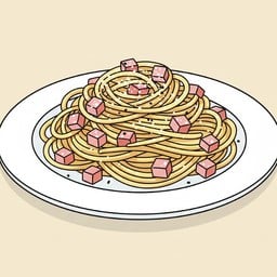 สปาเก็ตตี้คาโบนาร่าแฮม