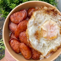 ข้าวไข่ทอด + กุนเชียง