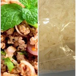 ลาบหมู+ข้าวเหนียว