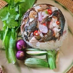 ข้าวปลาทูแกะ+น้ำซุป