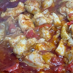 ข้าว ไก่ผัดพริกแกง