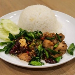 ข้าวหมูพิโรธ ธรรมดา(หมูสามชั้น)