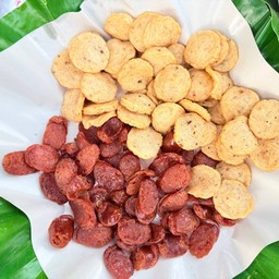 ข้าวเหนียวหมูยอ+กุนเชียงทอด