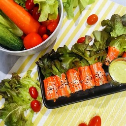 สลัดโรลปูอัด+ไข่กุ้ง