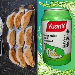 ไส้หมูกุยช่าย 9ชิ้น+น้ำฟักตงกวาฉา