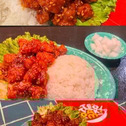 ไก่ทอด ซอสต๊อกตาม