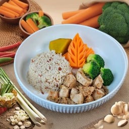 ข้าวอกไก่ผัดซอสตะไคร้หอม