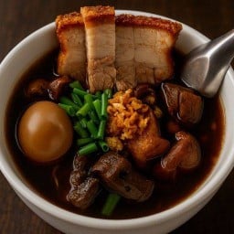 ก๋วยจั๊บหมูกรอบ ( หงษ์ซิม ) สะพานท่ามะกาฝั่งหวายเหนียว