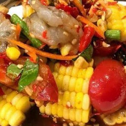 ตำข้าวโพด/กุ้งสด