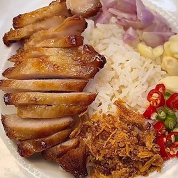ข้าวขยำ คอหมูย่าง