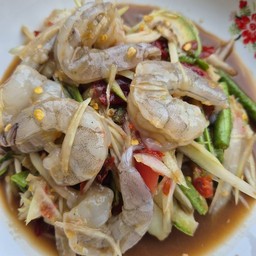 ตำส้มกุ้งดองน้ำปลา