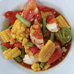 ตำข้าวโพด ไข่เค็ม