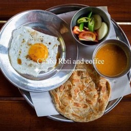 โรตีโฮลวีท+แกงเนื้อ+ไข่ดาว