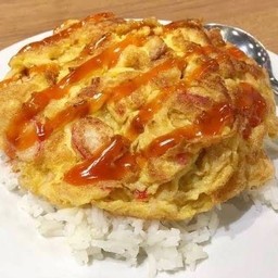ข้าวไข่เจียว (ไข่ 2 ฟอง)