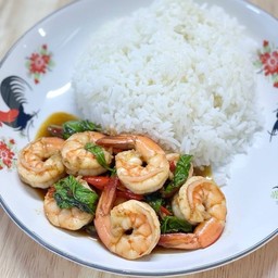 ข้าวกระเพรากุ้ง