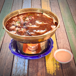 .เกาเหลาน้ำตกหมาล่าหม้อไฟ หมู.