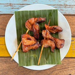 .หมูพวงทอด. ทอดด้วยน้ำมันหมู