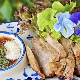 หมูย่าง แจ่วเลมอน (กับข้าว)