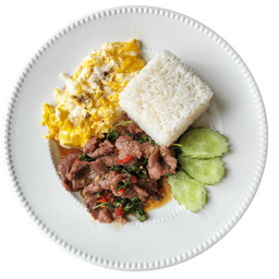 .ข้าวราดผัดกระเพรา.