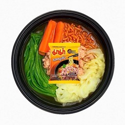 🍜ดึกดึกมาม่าเกาหลี & ชาไทย LOVER🍗🧋@ หมู่บ้านอารียาเลควิว