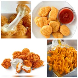 เฟรนฟราย+นักเก็ต+ไก่ป๊อก+ชีสบอล