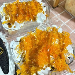 ปังปิ้งวิปครีมคาราเมล+ฝอยทอง