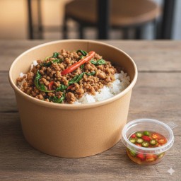 ข้าวราดผัดกะเพรา