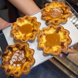 egg cheese caramel tart