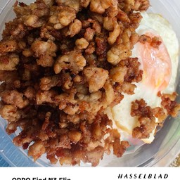 ข้าวหน้าหมูสับทอด+ไข่ดาว