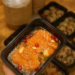 กุ้งดอง & แซลมอนดอง - เตทำกับ(ข้าว)