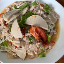 ยำวุ่นเส้นหมูสับ