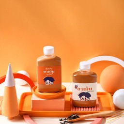 ชาเย็นรสหวานปกติ แบบขวด (ฉลากสีส้ม)