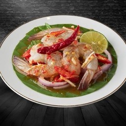 ยำกุ้งสดแซ่ป5ตัว