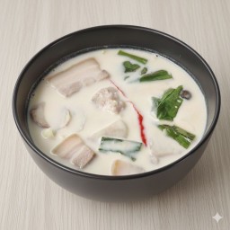 แกงข่า หมูสามชั้น+ข้าวสวย