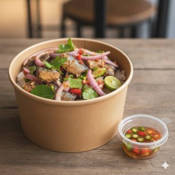 ข้าวราดยำปลากระป๋อง