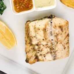 สเต๊กปลาบารามันดิย่างเกลือ