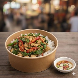 ข้าวกะเพราไก่สับ