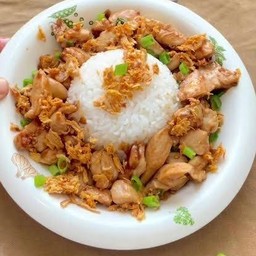 ข้าวไก่ทอดกระเทียม