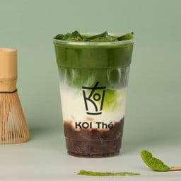 อูจิ มัทฉะลาเต้ ผสมถั่วแดงกวน