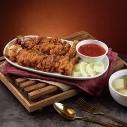 ไก่ทอดสับจานกลาง