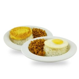 ข้าวหอมมะลิคั่วกลิ้งไก่สับพริกแกงใต้แท้