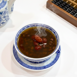 ถั่วแดงต้มพุทรา红豆红枣汤Red Bean & Jujube Soup