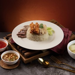 ข้าวมัน 2 ไก่ (ผสม)