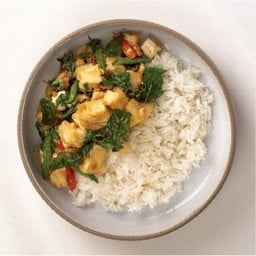 ข้าวกระเพราเต้าหู้ทอด