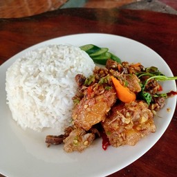 เกาเหลาเลือดหมู (จิงจูฉ่าย) ครัวฤดูกาญจน์ ไร่ขิง30