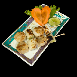 หอยเชลล์ย่างเกลือย่างซีอิ๊ว