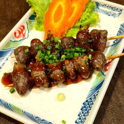 หัวใจไก่ย่างเกลือย่างซีอิ๊ว