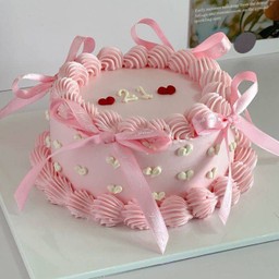 เค้กโบว์ก้อนชมพู