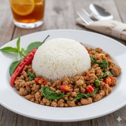 กะเพราหมูสับ